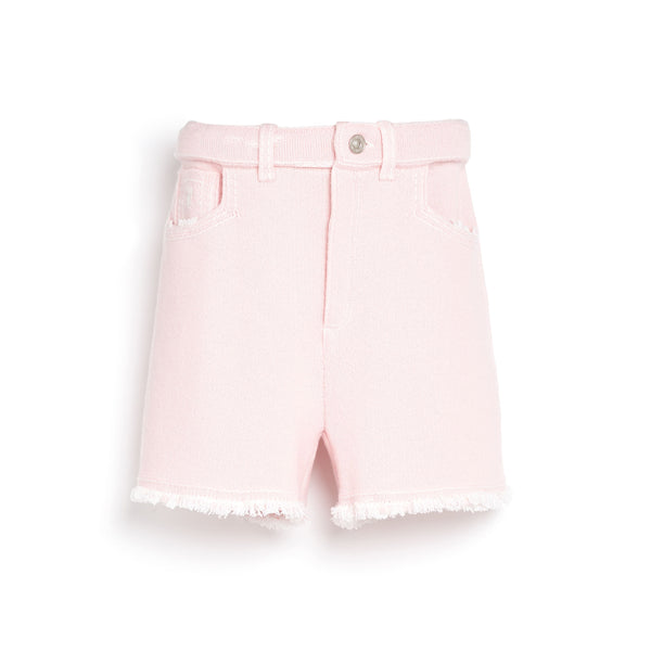 barrie Short Denim à franges