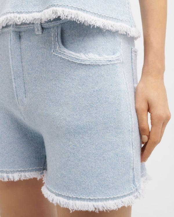 Barrie Short Denim à Franges