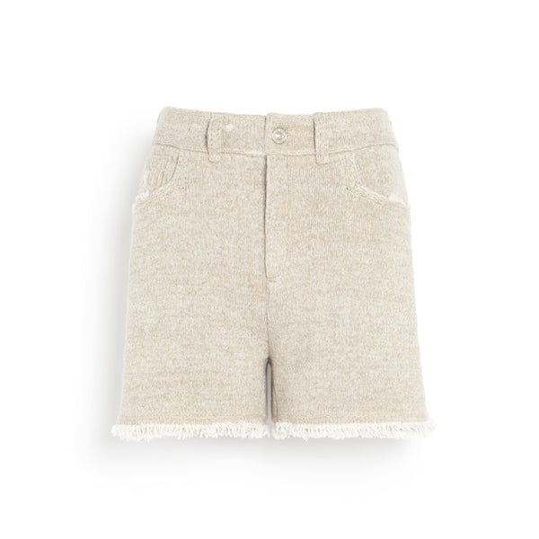 barrie Short Denim à franges