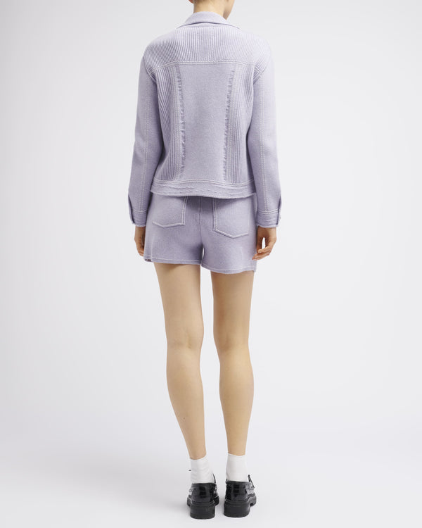 Barrie Short Denim En Cachemire Et Coton