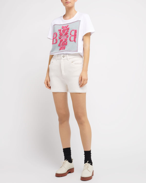 Barrie Short Denim En Cachemire Et Coton