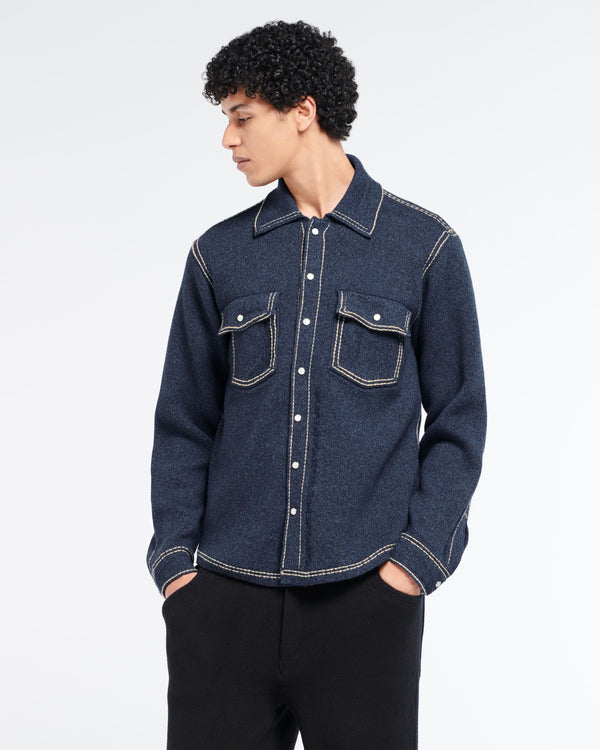 Barrie Surchemise Denim En Cachemire Et Coton