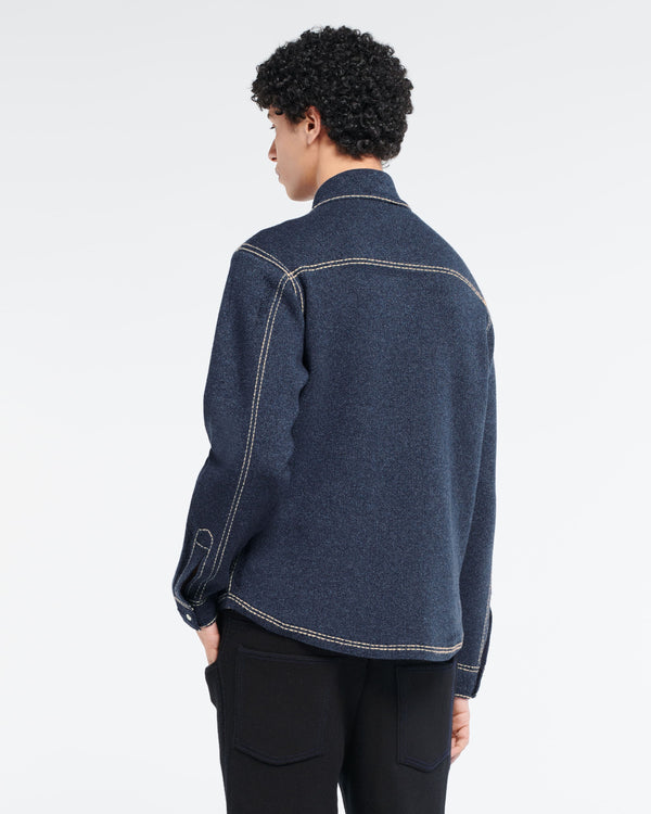 Barrie Surchemise Denim En Cachemire Et Coton