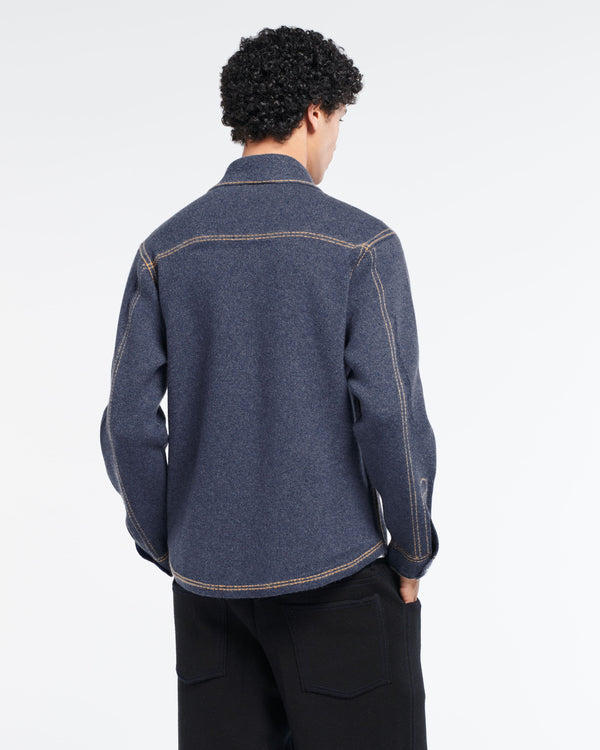 Barrie Surchemise Denim En Cachemire Et Coton