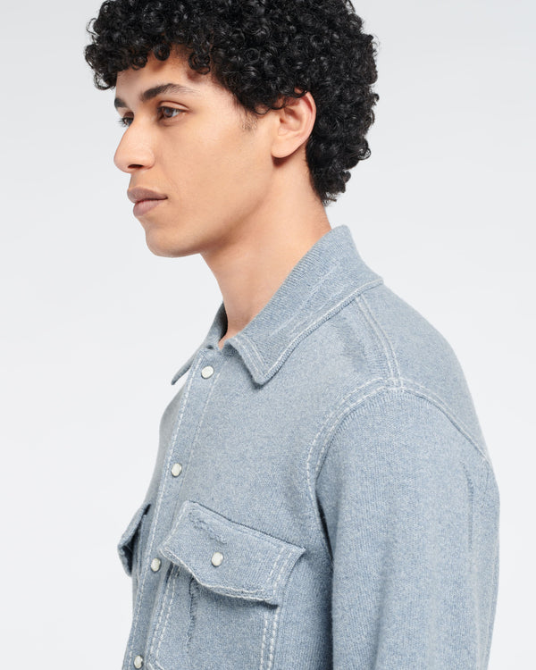 Barrie Surchemise Denim En Cachemire Et Coton