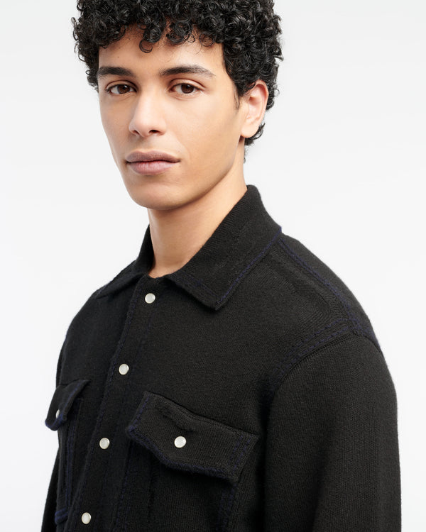 Barrie Surchemise Denim En Cachemire Et Coton