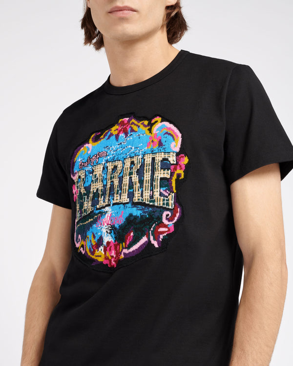 Barrie T-Shirt Avec Patch Greetings En Cachemire