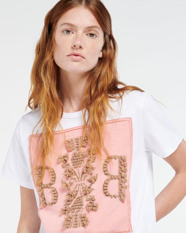Barrie T-Shirt Avec Patch Logo B En Cachemire