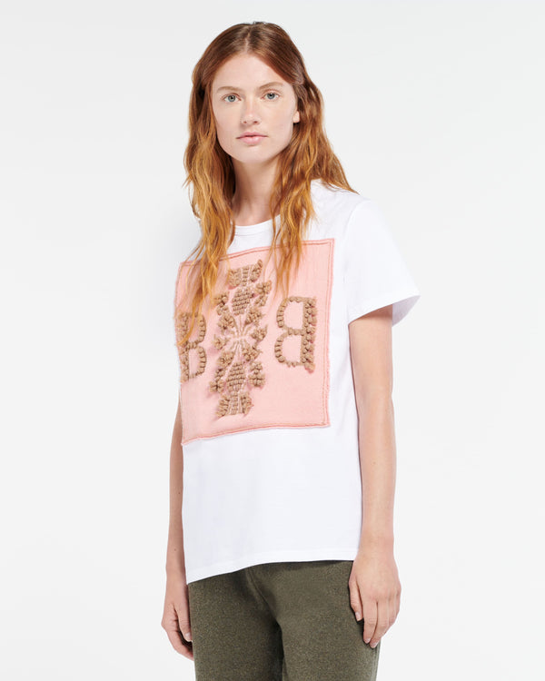Barrie T-Shirt Avec Patch Logo B En Cachemire