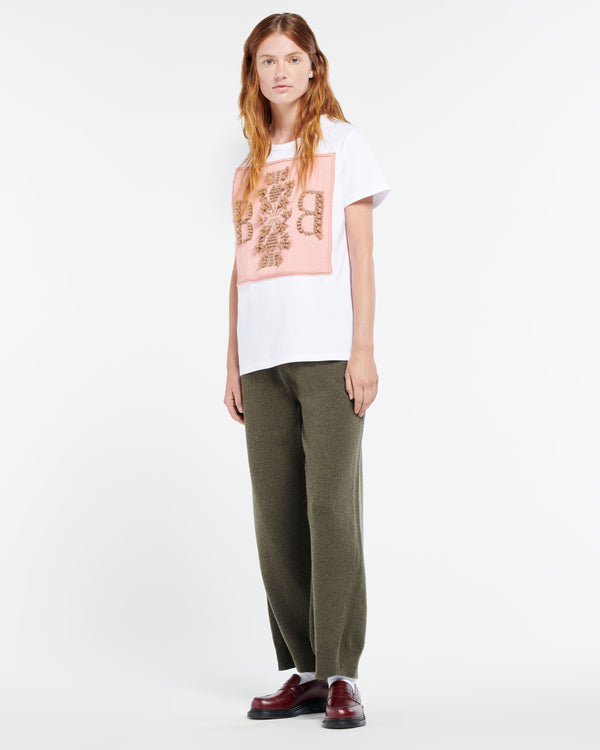 Barrie T-Shirt Avec Patch Logo B En Cachemire