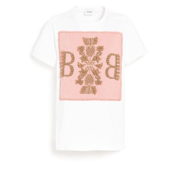barrie T-Shirt avec patch logo B en cachemire