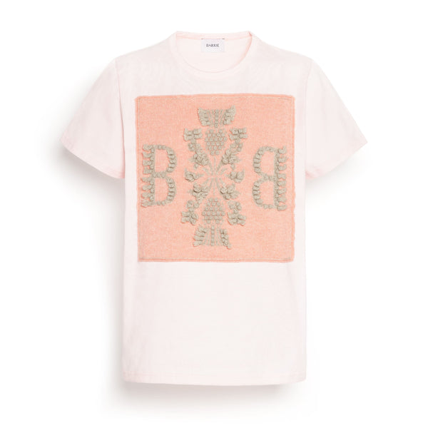 barrie T-Shirt avec patch logo B en cachemire