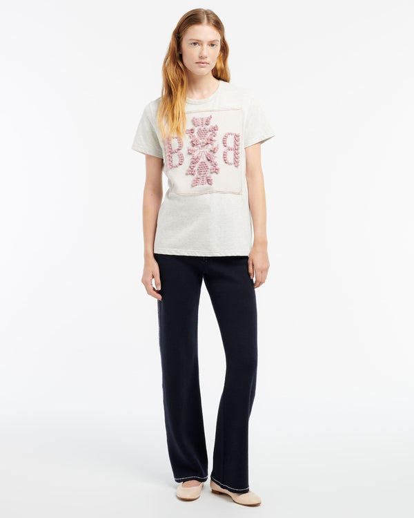 Barrie T-Shirt Avec Patch Logo B En Cachemire