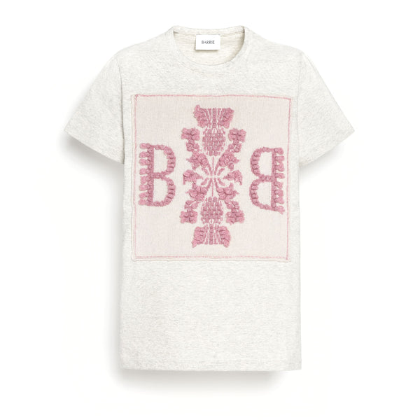 barrie T-Shirt avec patch logo B en cachemire