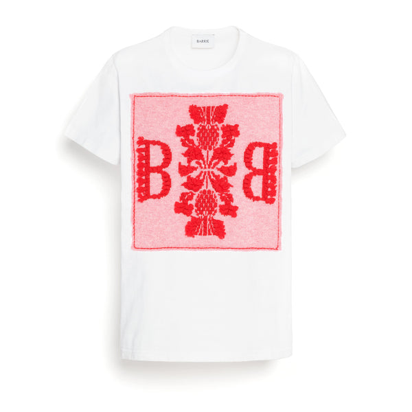 barrie T-Shirt avec patch logo B en cachemire