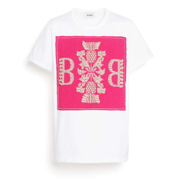 barrie T-Shirt avec patch logo B en cachemire