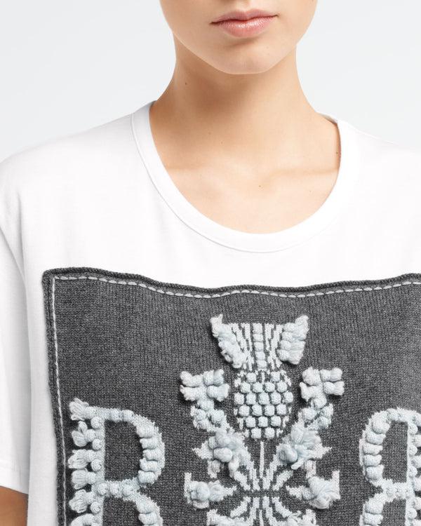 Barrie T-Shirt Avec Patch Logo B En Cachemire