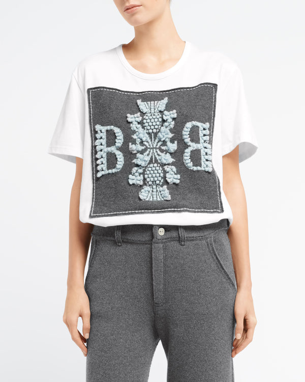 Barrie T-Shirt Avec Patch Logo B En Cachemire
