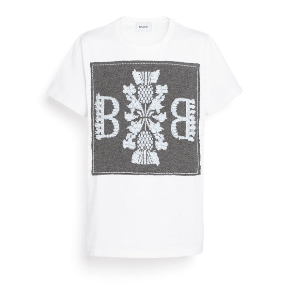 barrie T-Shirt avec patch logo B en cachemire