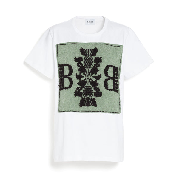 barrie T-Shirt avec patch logo B en cachemire