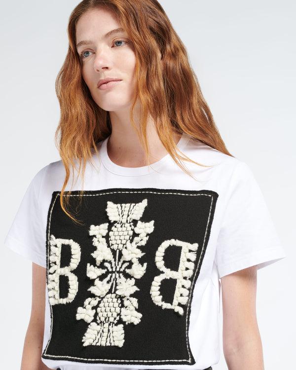 Barrie T-Shirt Avec Patch Logo B En Cachemire