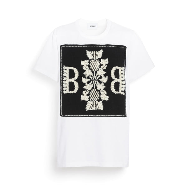 barrie T-Shirt avec patch logo B en cachemire