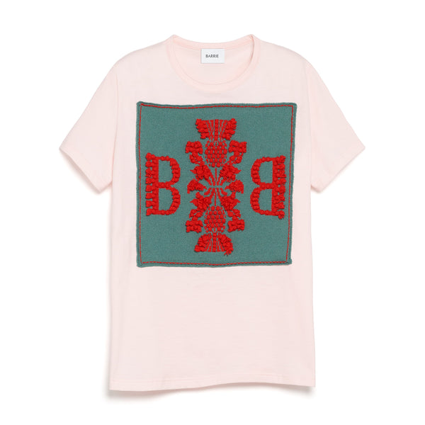 barrie T-Shirt avec patch logo B en cachemire