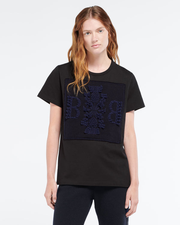 Barrie T-Shirt Avec Patch Logo B En Cachemire