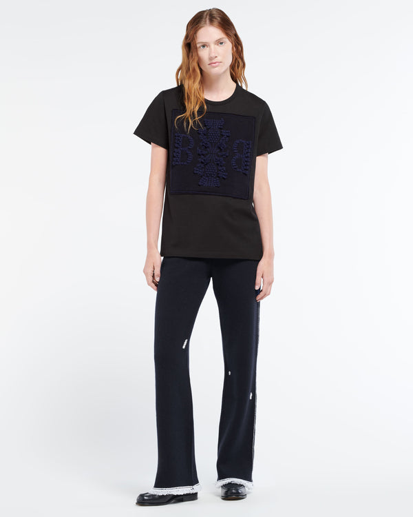 Barrie T-Shirt Avec Patch Logo B En Cachemire