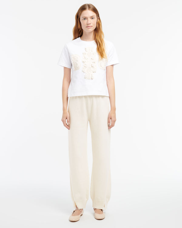 Barrie T-Shirt Court Avec Logo B En Cachemire