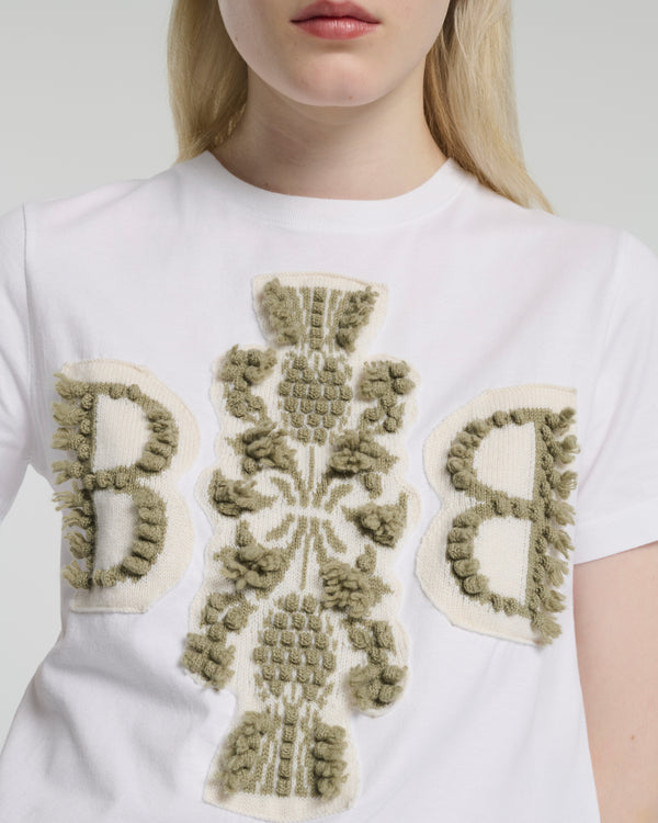 Barrie T-Shirt Court Avec Logo B En Cachemire