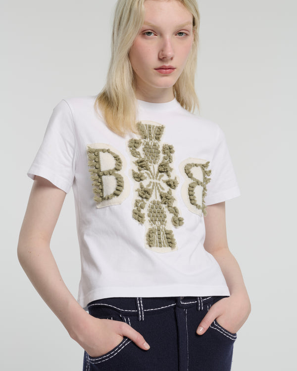 Barrie T-Shirt Court Avec Logo B En Cachemire