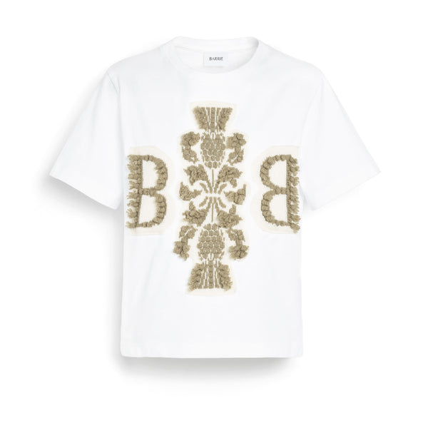 barrie T-Shirt court avec logo B en cachemire