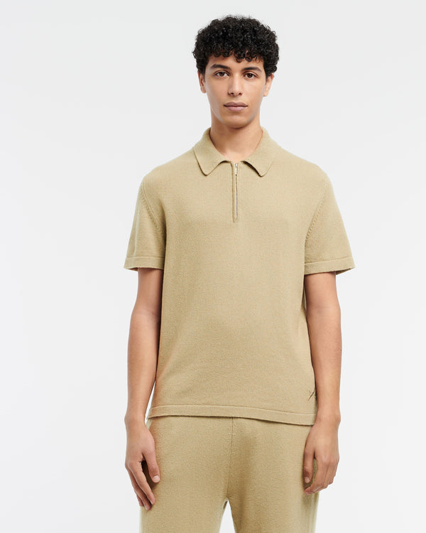 Barrie Top B Label à Col Zippé En Cachemire