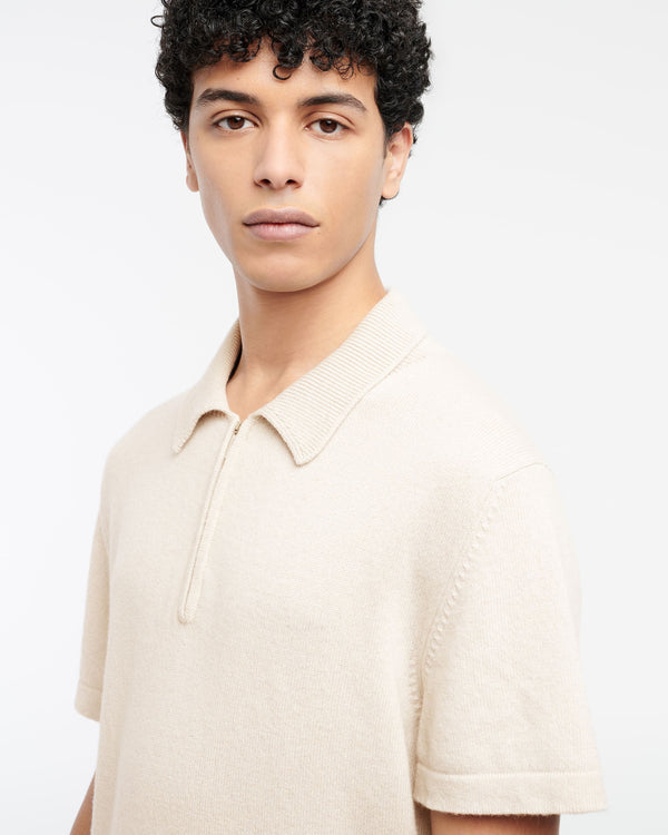 Barrie Top B Label à Col Zippé En Cachemire