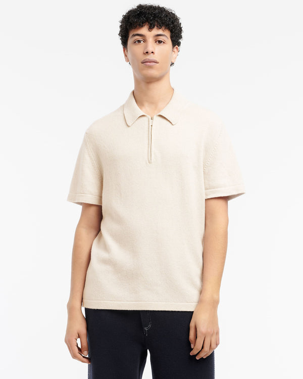 Barrie Top B Label à Col Zippé En Cachemire