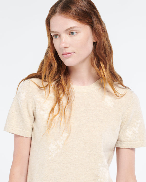 Barrie Top En Cachemire à Motif Fleuri