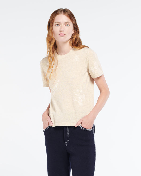 Barrie Top En Cachemire à Motif Fleuri