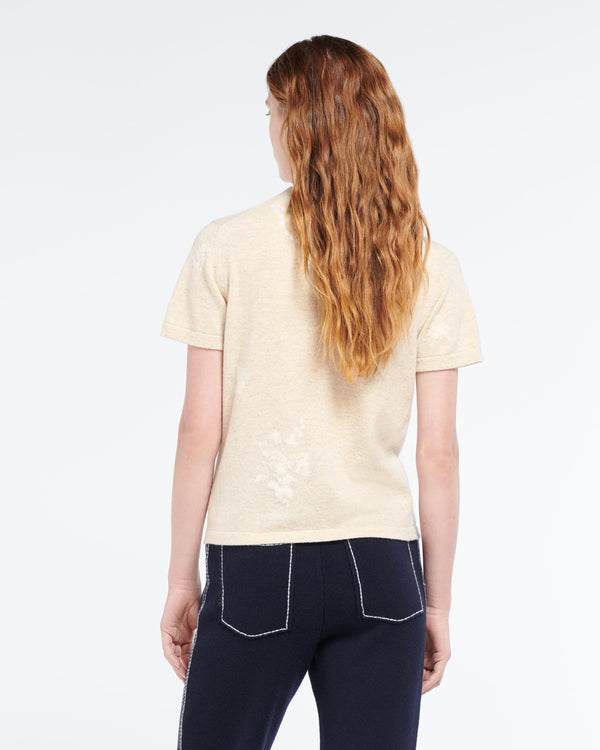 Barrie Top En Cachemire à Motif Fleuri