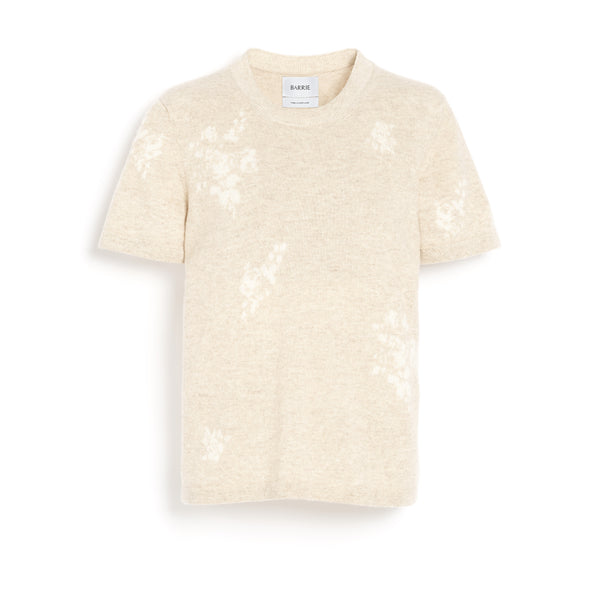 barrie Top en cachemire à motif fleuri