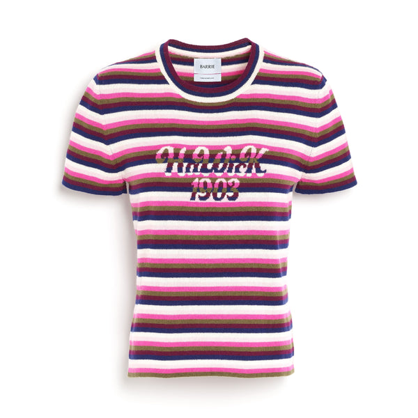 barrie Top en cachemire à rayures
