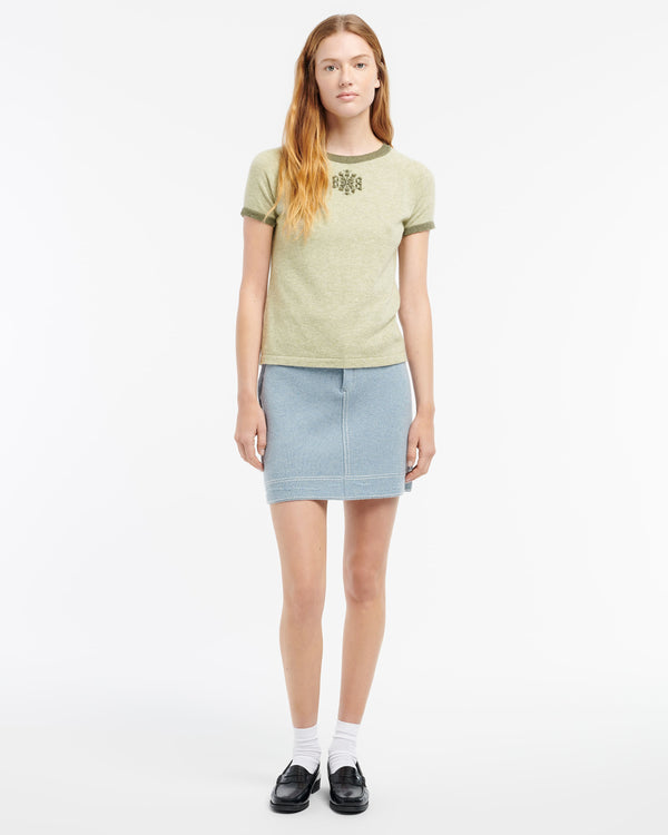 Barrie Top En Cachemire Chiné Logo B