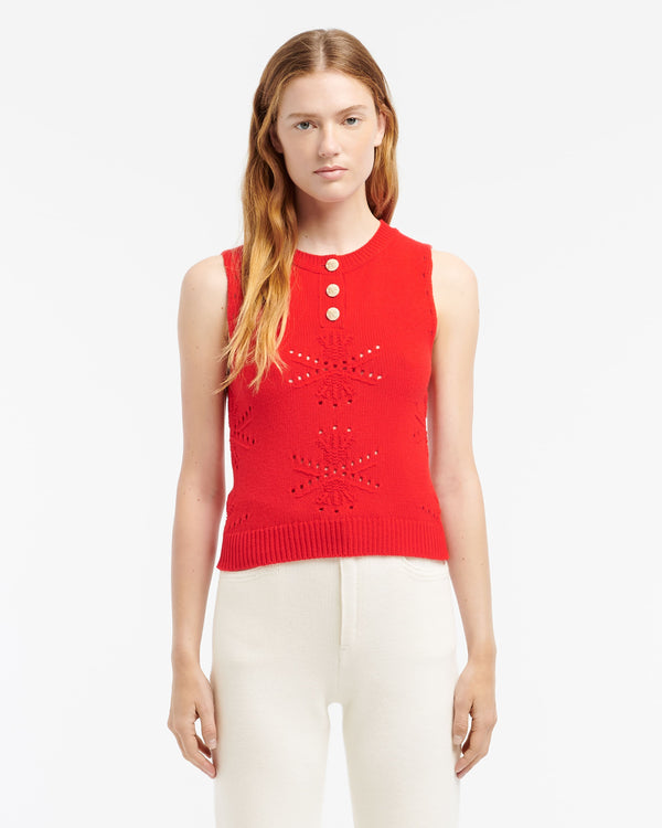 Barrie Top En Cachemire Et Coton à Motif