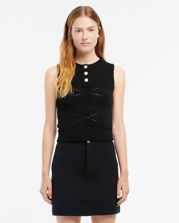 Barrie Top En Cachemire Et Coton à Motif