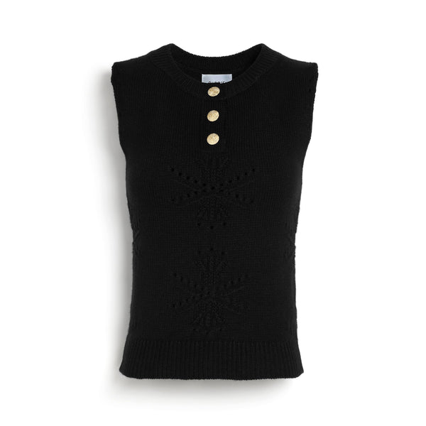 barrie Top en cachemire et coton à motif