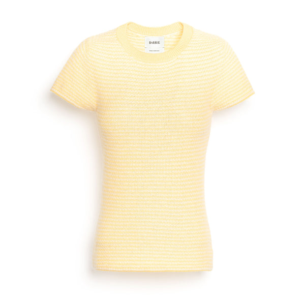 barrie Top rayé en cachemire alpaga et soie