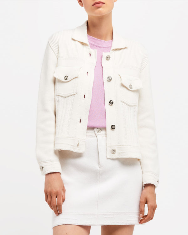 Barrie Veste Denim Ajustée En Cachemire Et Coton