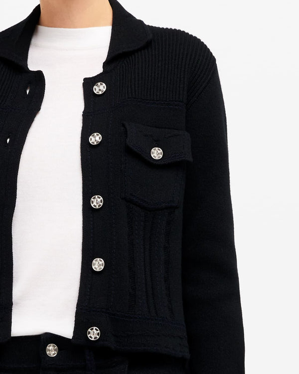 Barrie Veste Denim Ajustée En Cachemire Et Coton