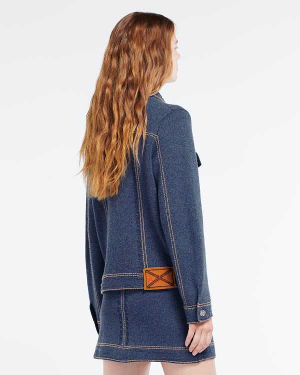 Barrie Veste Denim Ajustée En Cachemire Et Coton