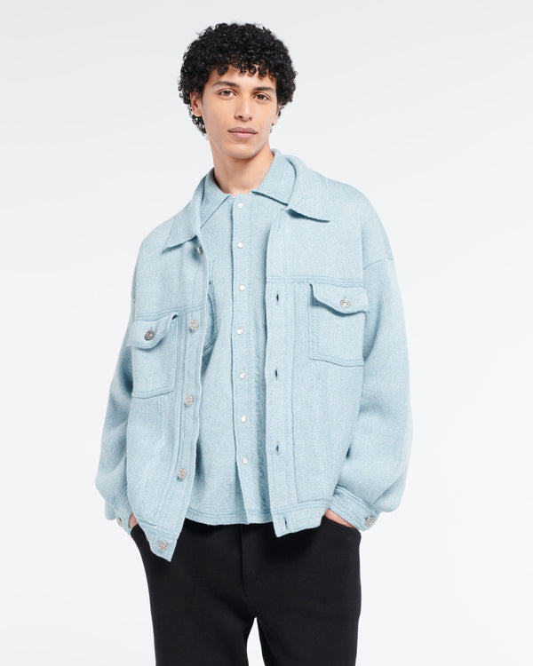 Barrie Veste Denim Oversize En Cachemire Et Coton